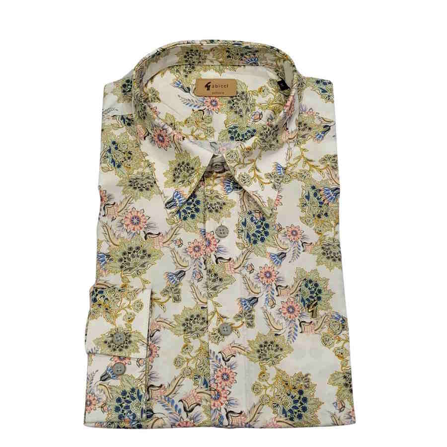 gabicci mens paisley long sleeve patterned cotton shirt