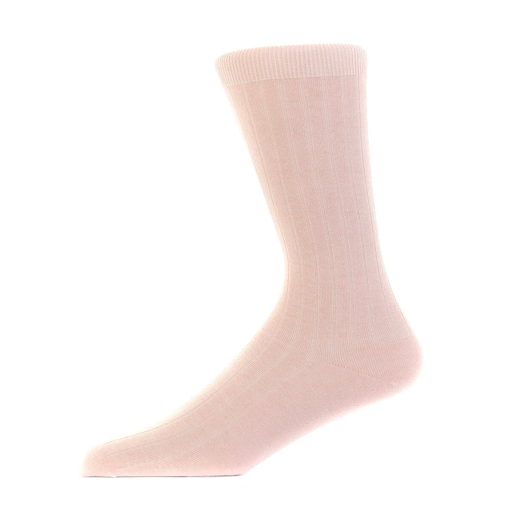 plain ribbed rose pink organic cotton socks 