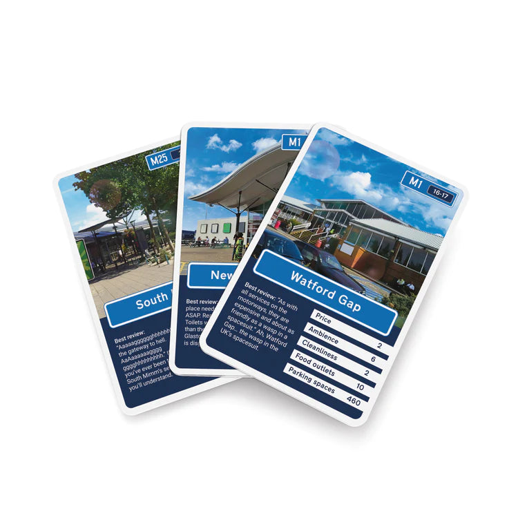 motorway service stations top trump cards featuring watford gap