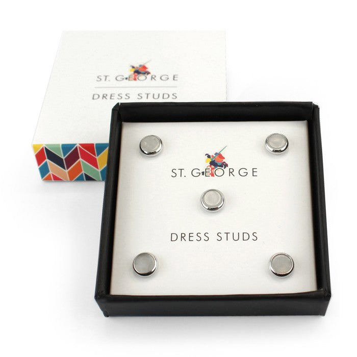 Dress studs. Pack of five in a presentation box. View our bespoke range of cufflinks and dress studs at Eclectic Hound. Click to browse our stunning collection and start browsing today. 