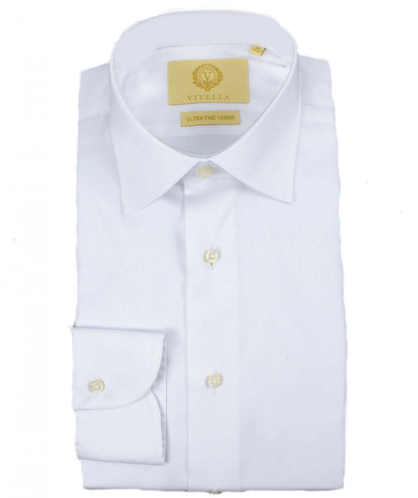 formal shirt 100% cotton. Tailored Fit with Single Cuff and French Front. plain white shirt Perfect for work or wedding