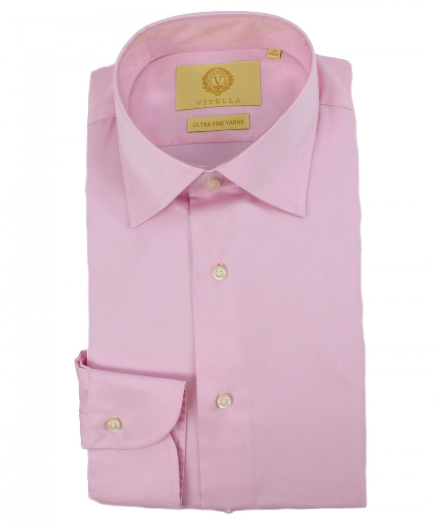 formal shirt 100% cotton. Tailored Fit with Single Cuff and French Front. light pink plain shirt Perfect for work or wedding